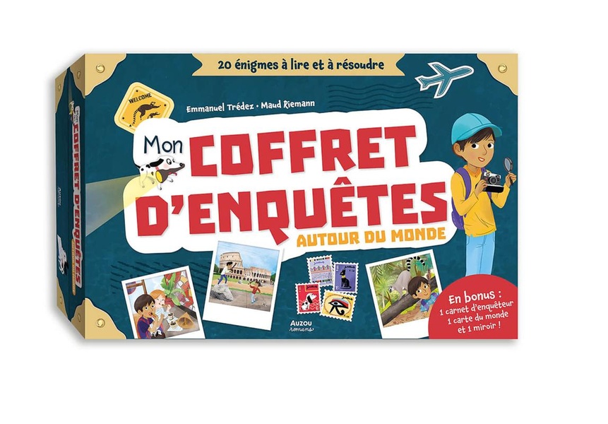 Mon coffret d'enquêtes autour du monde : 20 énigmes à lire et à résoudre