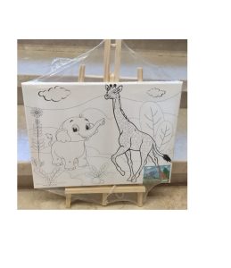 Tableau Toile Imprimé  30*40cm +Chevalet +Pinceau +Acryliques  FA800-90 – Image 4