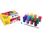Boite de 12 pots gouache JOVI TEMPERA avec pinceau
