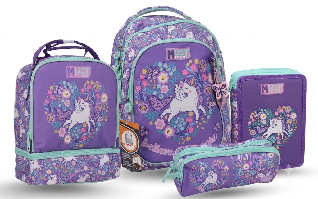 be46de77-cdd3-4f2a-924c-018c1388db0d Pack sac à dos MUST Unicorn violet en PROMO – Image 1